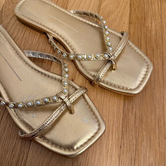 Dolce Vita LUCCA PEARL SANDALS GOLD PEARLS - Picture 5 of 5